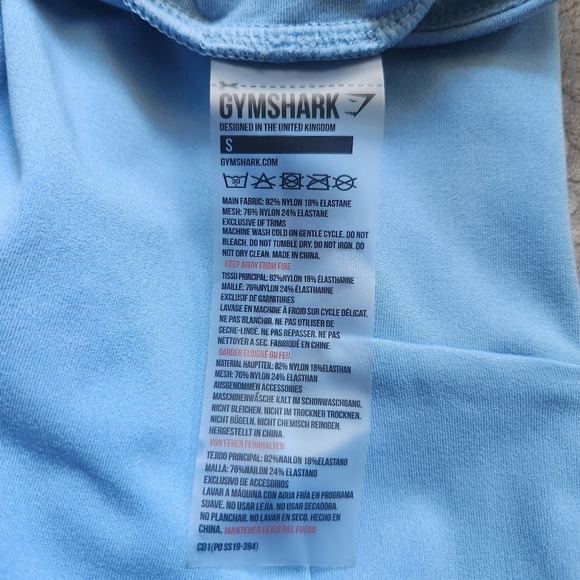 NWT GYMSHARK POISE LEGGINGS MALIBU BLUE SIZE SMALL - Picture 10 of 11